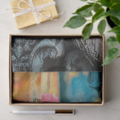 Unieke Gotische Gargoyle Roze Bloemen Decoupage Tissuepapier (Geschenk)