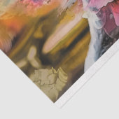 Unieke Gotische Gargoyle Roze Bloemen Decoupage Tissuepapier (Detail)