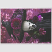 Unieke Gotische Halloween Skelet Schedel Decoupage Tissuepapier (Voorkant)