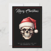 Unieke Gotische schedel Kerstmis Feestdagenkaart (Voorkant)