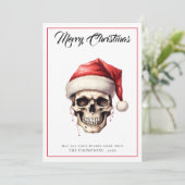 Unieke Gotische schedel Kerstmis Feestdagenkaart (Staand voorkant)