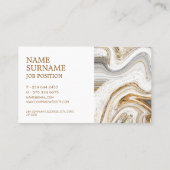 Unieke gouden belettering gouden agaat Abstract Visitekaartje (Achterkant)