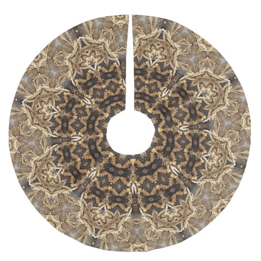 Unieke gouden decoratieve boomrok kerstboom rok (Voorkant)