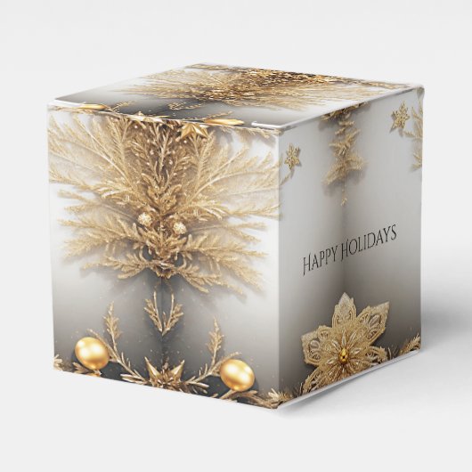 Unieke Gouden Decoratieve Vakantie Cadeaudoos Bedankdoosjes (Voorkant Zijde)