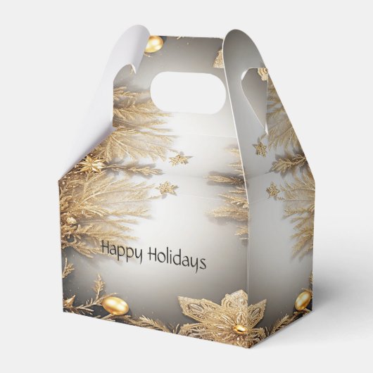 Unieke Gouden Decoratieve Vakantie Cadeaudoos Bedankdoosjes (Voorkant Zijde)