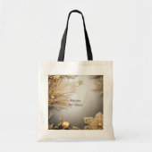 Unieke gouden decoratieve vakantie Canvas tas (Voorkant)