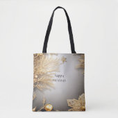 Unieke gouden decoratieve vakantie Canvas tas (Voorkant)