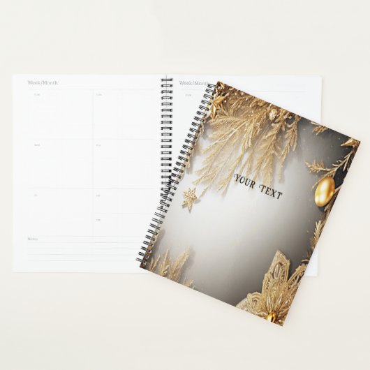 Unieke gouden decoratieve vakantie planner (Display)