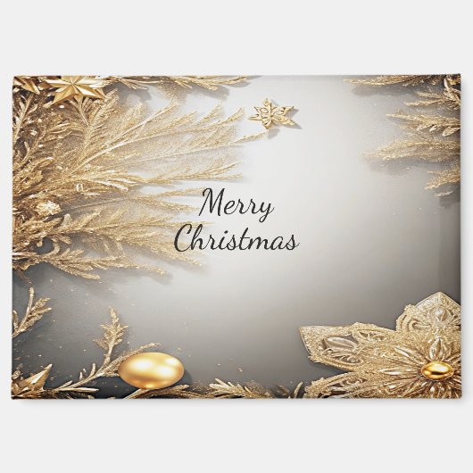 Unieke gouden decoratieve vakantiemagnet magneet (Voorkant)