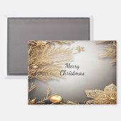 Unieke gouden decoratieve vakantiemagnet magneet (Voorkant / Achterkant)