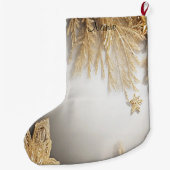 Unieke gouden decoratieve vakantievoorraad grote kerstsok (Achterkant)