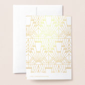 Unieke Gouden Gatsby Art Deco Trouw Folie Kaarten (Met envelop)