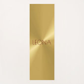 Unieke Gouden Metallic Personalien Yoga Mat (Voorkant)