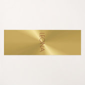 Unieke Gouden Metallic Personalien Yoga Mat (Voorkant (horizontaal))