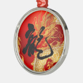 Unieke Gouden Rode Draak Succes Chinees Nieuwjaar Metalen Ornament (Links)