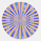 Unieke gouden ster ronde sticker (Voorkant)