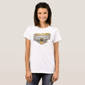 Unieke gouden TEACH MODE OFF Statementontwerp T-shirt (Voorkant volledig)