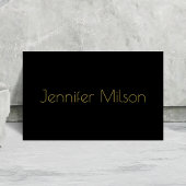 Unieke Gouden Typografie Minimal Black Professiona Visitekaartje