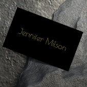 Unieke Gouden Typografie Minimal Black Professiona Visitekaartje