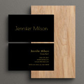 Unieke Gouden Typografie Minimal Black Professiona Visitekaartje