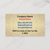 Unieke Gouden Zwart Glitter - Professionele luxe Visitekaartje (Achterkant)