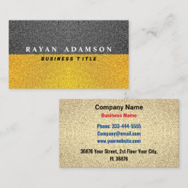 Unieke Gouden Zwart Glitter - Professionele luxe Visitekaartje