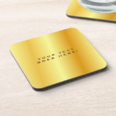 Unieke gouden zwarte achtergrond bier onderzetter (Linkerzijde)