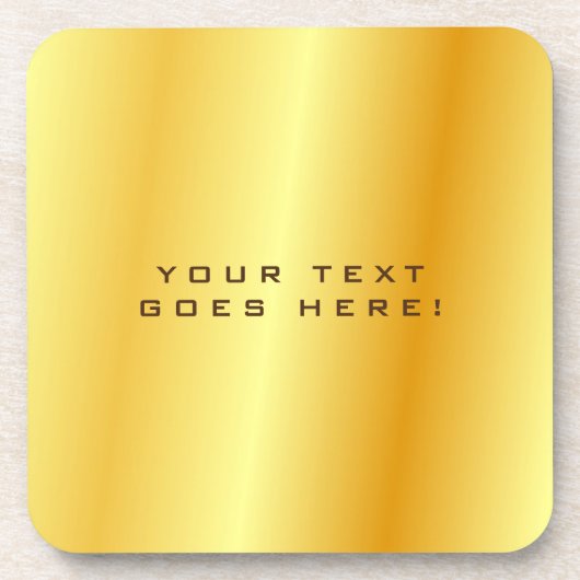 Unieke gouden zwarte achtergrond bier onderzetter (Voorkant)