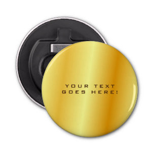 Unieke gouden zwarte achtergrond button flesopener