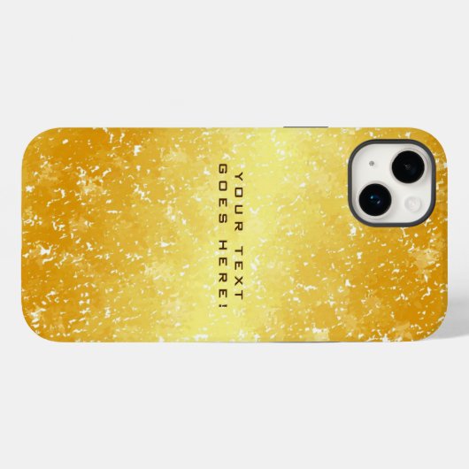 Unieke gouden zwarte achtergrond Case-Mate iPhone case (Achterkant (horizontaal))