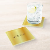 Unieke gouden zwarte achtergrond glazen onderzetter (Schuin)