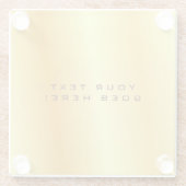 Unieke gouden zwarte achtergrond glazen onderzetter (Achterkant)