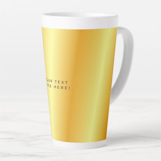 Unieke gouden zwarte achtergrond latte mok (Rechterhoek)