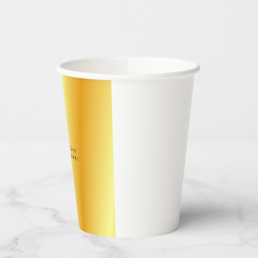 Unieke gouden zwarte achtergrond papieren bekers (Links)