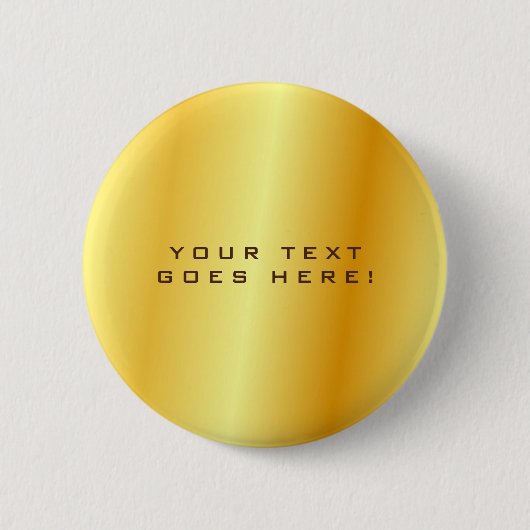 Unieke gouden zwarte achtergrond ronde button 5,7 cm (Voorkant)