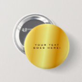 Unieke gouden zwarte achtergrond ronde button 5,7 cm (Voorkant /achterkant)