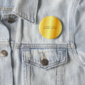 Unieke gouden zwarte achtergrond ronde button 5,7 cm (In situ)