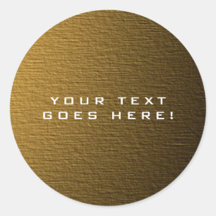 Unieke gouden zwarte achtergrond ronde sticker