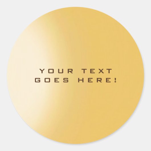 Unieke gouden zwarte achtergrond ronde sticker (Voorkant)