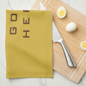 Unieke gouden zwarte achtergrond theedoek (Quarter Fold)