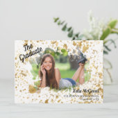 Unieke Goudwitfoto van de GraduPartij Kaart (Staand voorkant)