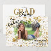 Unieke Goudwitfoto van de GraduPartij Kaart (Voorkant / Achterkant)