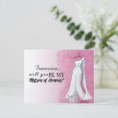 Unieke Gown "Will you be my matron of eremeer" Kaart (Staand voorkant)