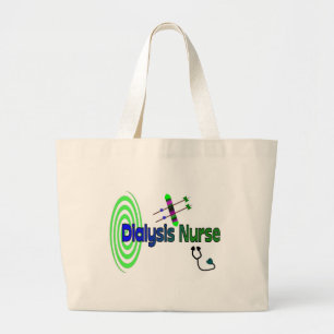 Unieke grafische kaarten van "Dialyse-verpleegkund Grote Tote Bag