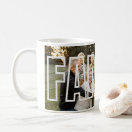 Unieke Grafische Moderne Kerstcadeau Familie Foto Koffiemok