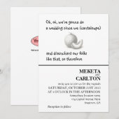 Unieke, grappige cantaloupe bruiloft uitnodiging (Voorkant / Achterkant)