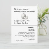 Unieke, grappige cantaloupe bruiloft uitnodiging (Staand voorkant)