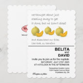 Unieke, grappige cantaloupe bruiloft uitnodiging (Voorkant / Achterkant)