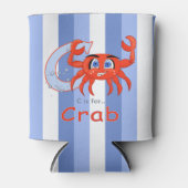 Unieke grappige en lachende Crab cartoon Blikjeskoeler (Voorkant)