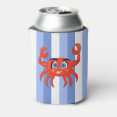 Unieke grappige en lachende Crab cartoon Blikjeskoeler (Blikje Achterkant)